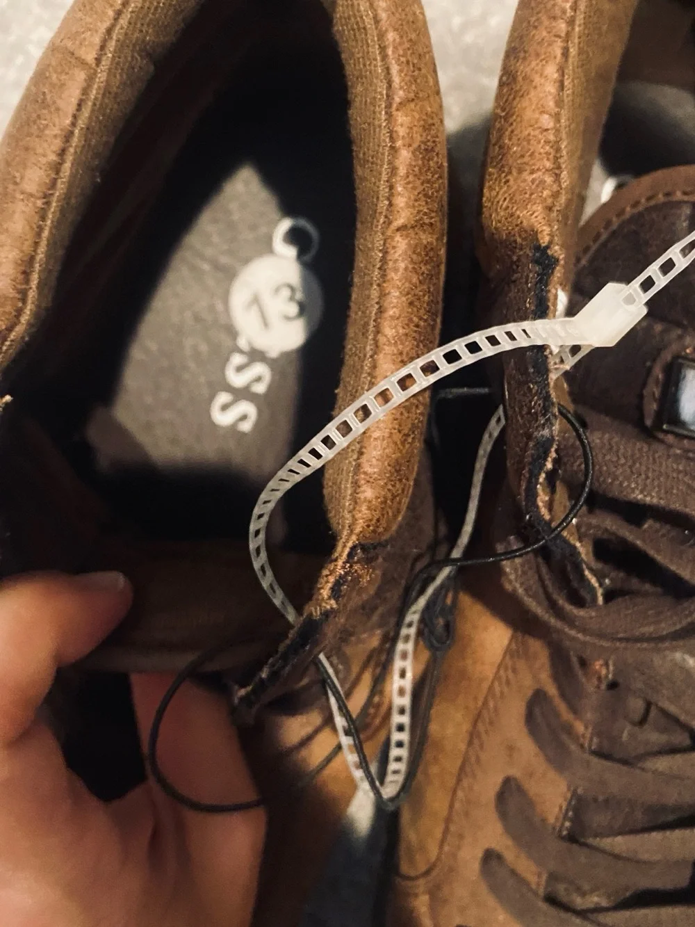 Guess Men's Brown Two-Tone High Top Shoes - Size 13